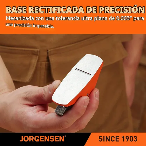 Vista 5 de JORGENSEN 3.5" Mini cepilladora de madera - Mini cepilladora de mano para carpintería, bloque plano, pequeña mano plana para recorte, cepillado