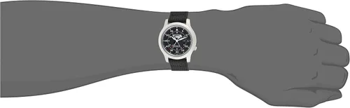 Vista 4 de SEIKO Reloj redondo automático 5 para hombre, color negro, Negro -, Relojes de moda