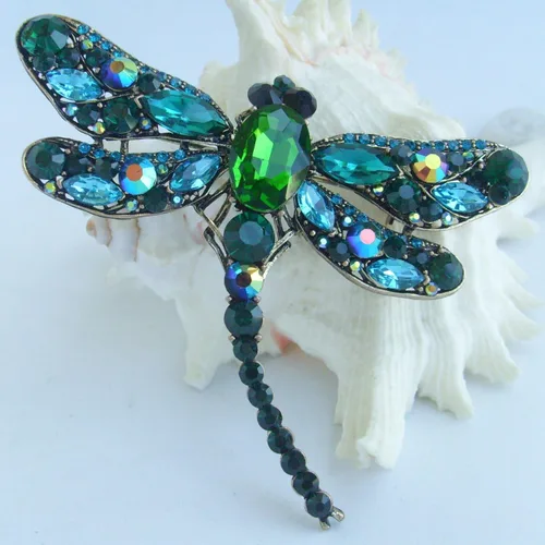 Vista 3 de Sindary - Broche con diseño de libélula de insectos (3.9in)