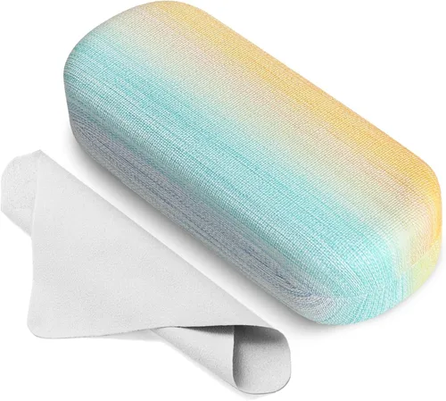 Vista 13 de Marvolia Estuche para gafas de sol, funda rígida grande de piel sintética para gafas de sol Negro