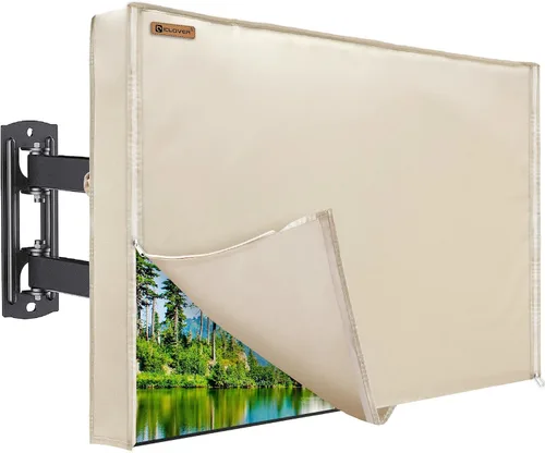 Vista 23 de IC ICLOVER Funda para TV de Exterior de 32 Pulgadas, 600D Resistente de Servicio Pesado para 4 Estaciones a Prueba de Intemperie, Protector