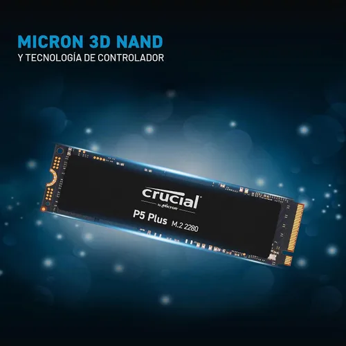 Vista 3 de Crucial P5 Plus CT2000P5PSSD8 - Unidad de estado sólido de 2 TB - M.2 2280 interna - PCI Express NVMe (PCI Express NVMe 4.0 x4)