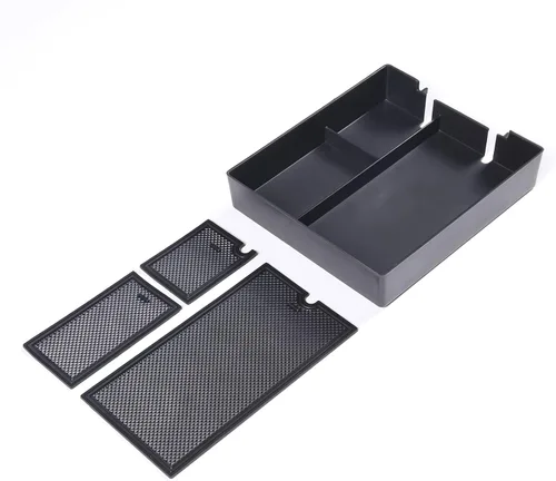 Vista 6 de PIUGILH Organizador de consola central de automóvil para Rivian R1T R1S 2022 2023 caja de reposabrazos de material ABS bandeja organizador