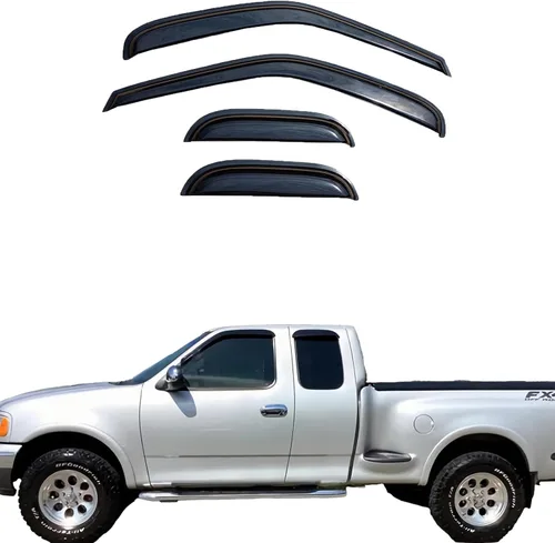 Vista 37 de Viseras adhesivas para ventana, protectores de lluvia compatibles con Toyota Rav4 2006-2012, deflector de ventana de ventilación lateral, protección