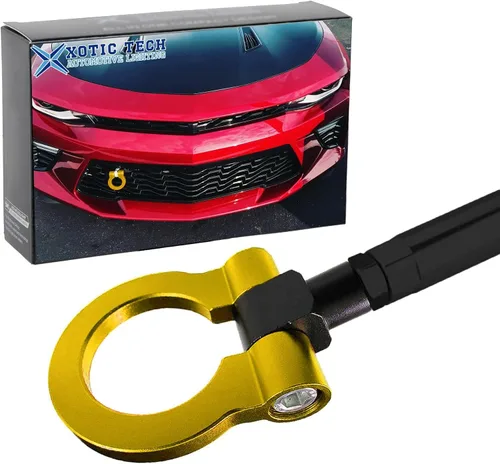 Vista 14 de Xotic Tech Sport Track Racing Style - Gancho de remolque CNC de aluminio con tornillo para parachoques delantero, compatible con Chevrolet Camaro 6ª
