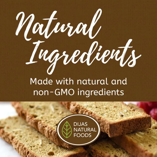 Vista 4 de DIJAS Natural Food s, Galleta de biscotti sin grasa, ingredientes naturales sin conservantes, delicioso aperitivo bajo en calorías (5 onzas)