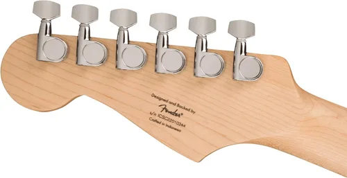 Vista 7 de Fender Squier Sonic Stratocaster HSS - Paquete negro con amplificador Frontman 10G, afinador, correa, cable, púas y DVD de guitarra Austin Bazaar
