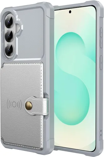 Vista 131 de Funda para Samsung Galaxy S21 Ultra con tarjetero, compatible con soporte magnético para automóvil, resistente a los golpes, resistente, suave, TPU