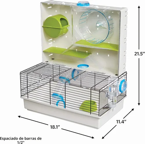 Vista 2 de MidWest Homes for Pets Jaula para hámster Impresionante casa de hámster arcade (blanco) 18.11 x 11.61 x 21.26 pulgadas