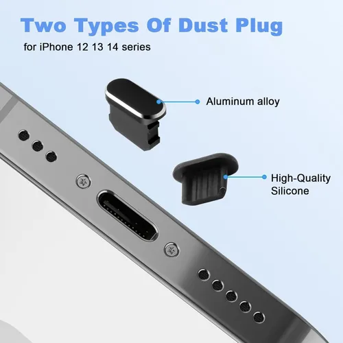 Vista 4 de Tapón antipolvo para iPhone, cubierta de altavoz para iPhone con kit de limpieza para iPhone 14 pro max/14 pro/14/13 pro max/13 pro max/13