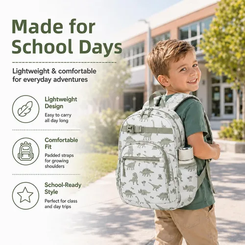 Vista 7 de Mochila para niñas para la escuela, mochila para niños preescolar, jardín de infantes, bolsa de libros primaria, 14.2"x4.5"x10.2", Mochila infantil