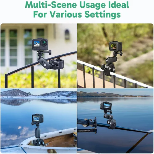 Vista 2 de AKASO Brave 7 LE - Kit de accesorios para cámara de acción y abrazadera universal para manillar