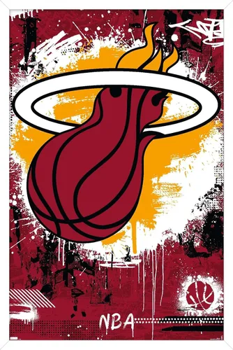 Vista 13 de Trends International NBA Miami Heat - Póster de pared con logotipo Maximalist 23