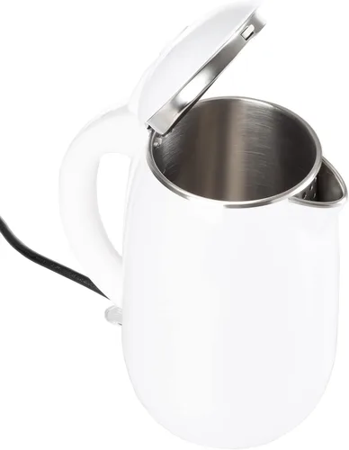 Vista 10 de Hervidor eléctrico – Calentador de agua de ebullición rápida con apagado automático con interior de acero inoxidable y construcción de doble pared