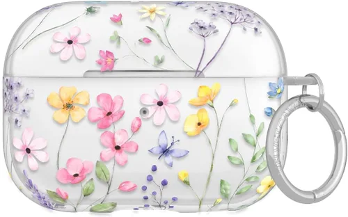 Vista 49 de Velvet Caviar Funda compatible con AirPods Pro de 2ª y 1ª generación, bonita funda protectora dura para mujer, diseño de lunares azules y aguamarina