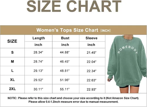 Vista 7 de GEMLON Homebody - Camiseta de manga larga con estampado de letras para mujer