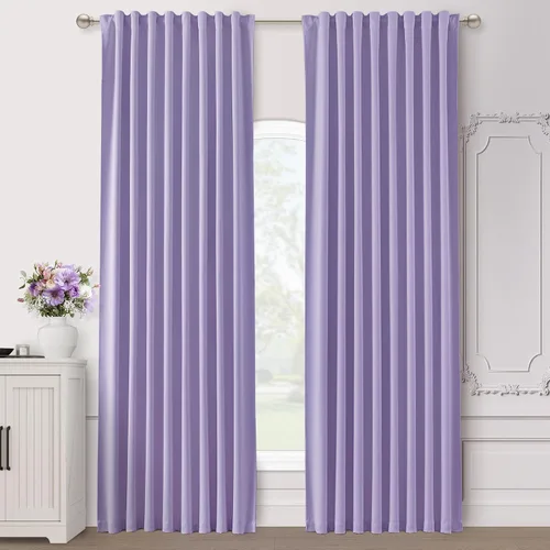 Vista 35 de SHINELAND Cortinas opacas cortas para ventanas de dormitorio, cortinas de baño, 45 pulgadas de largo