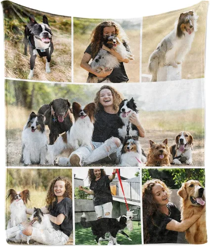Vista 8 de Manta gruesa personalizada con imagen, regalo de cumpleaños personalizado para mujeres, mamá, hermana, hija, esposa, abuela, amiga, 1 foto y 40 x 30