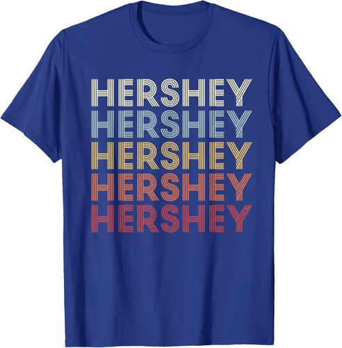 Vista 16 de Hershey Pennsylvania Hershey PA Retro Camiseta de texto vintage, Azul