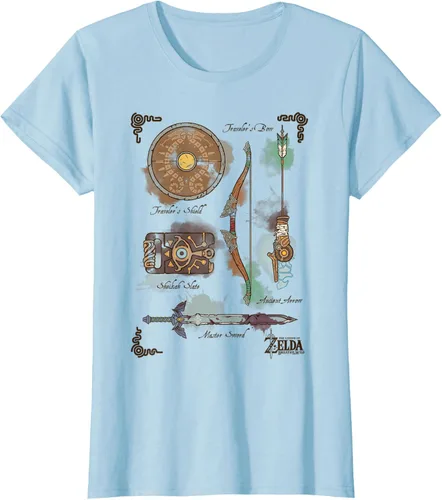 Vista 26 de Zelda Breath of The Wild Link Inventory - Camiseta gráfica Gris Oscuro