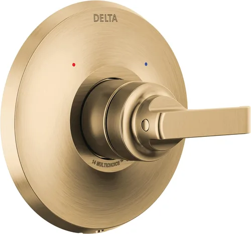 Vista 9 de Delta Faucet Tetra Serie 14 Lumicoat T14089-SS-PR - Kit de moldura de válvula de ducha de níquel cepillado, mango de ducha, kit de molduras de ducha