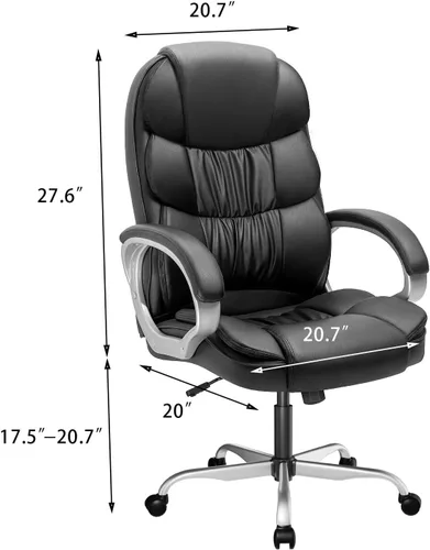 Vista 3 de VICTONE Silla de oficina grande y alta, silla de escritorio ergonómica, respaldo alto, silla ejecutiva para computadora, silla giratoria ajustable