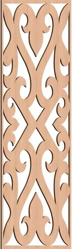 Vista 29 de Keene Paneles de pared decorativos de madera con calado, 9 3/8 pulgadas de ancho x 24 3/8 pulgadas de alto x 1/4 de alto, abedul Birch