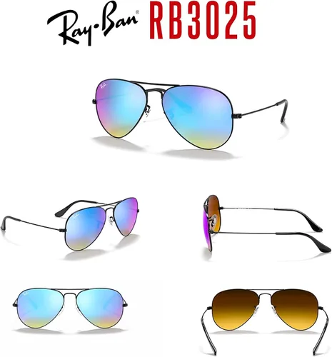 Vista 15 de Ray-Ban RB3025 - Lentes de sol de aviador de metal para hombre y mujer + paquete con kit de cuidado de gafas iWear de diseñador