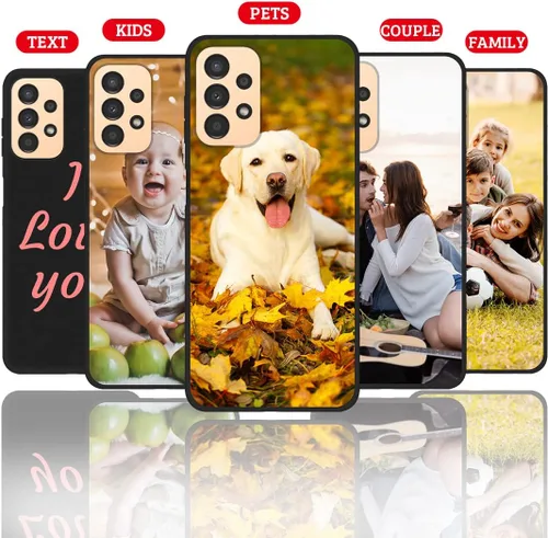 Vista 2 de Funda de teléfono con foto personalizada para Samsung Galaxy A13 4G, imagen/texto personalizados, funda negra delgada y suave, regalo único de nicho
