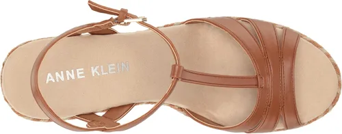 Vista 5 de Anne Klein Sandalias de cuña Waves para mujer, coñac, 8.5, Coñac