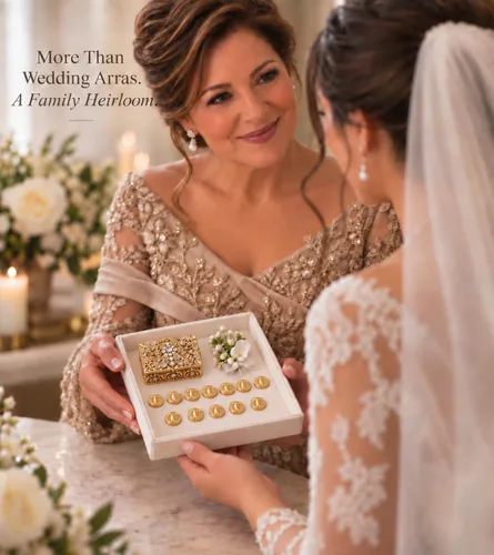 Vista 3 de Arras de Boda - Monedas de Boda - Caja decorativa con cristales de diamantes de imitación recuerdo 76 (dorado)