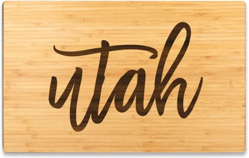 Vista 12 de Andaz Press Alabama State - Tabla de cortar de madera de bambú, 17.75 x 11 pulgadas, caligrafía, paquete de 1, tabla de cortar grande grabada