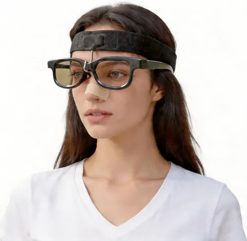 Vista 3 de Soporte para gafas, protector de nariz, suspensión para rinoplastia, septorinoplastia y recuperación de nariz rota, protector de nariz, ajustable