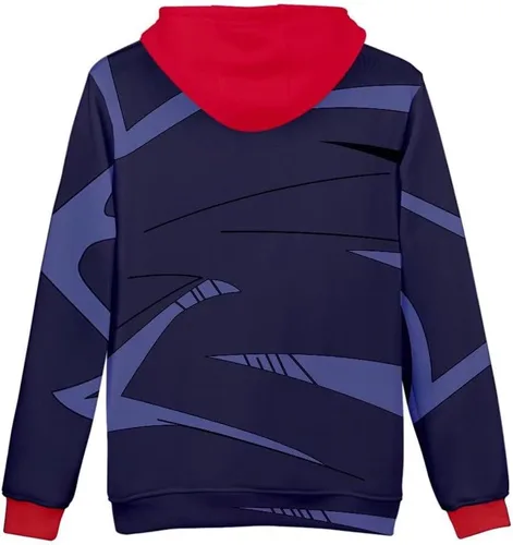 Vista 4 de CHLOBLOM Sudadera con capucha 3D para disfraz de anime para Halloween