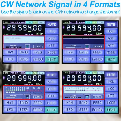 Vista 4 de SI4732 ATS-25max-DECODER Receptor de radio: V4.17 con CW, decodificación RTty, WiFi, espectro de audio y receptor DSP FM LW (MW y SW) y SSB