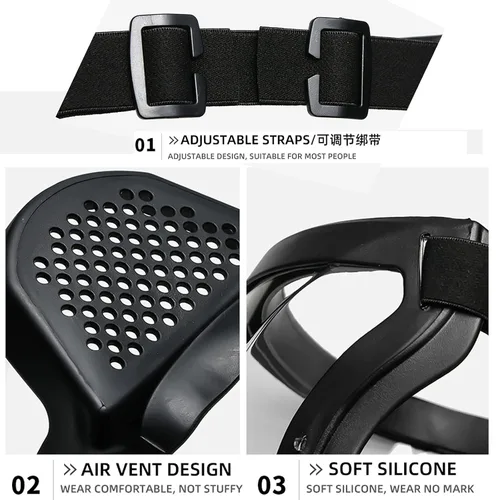 Vista 5 de Escudos activos antivaho de cara completa Protección de expresión visible, transparente, transpirable, cómodo, para adultos, reutilizable