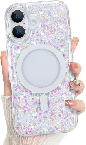 Vista 103 de Bonoma - Funda para iPhone 17 Pro Max 2025 con cristales brillantes, purpurina brillante