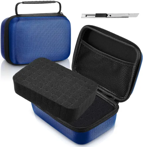 Vista 10 de Relaxweex Funda rígida de EVA con espuma personalizable de 7.1 x 4.7 x 3.1 pulgadas, funda protectora de transporte de EVA a prueba de golpes