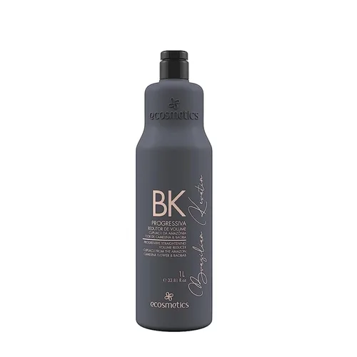 Vista 5 de Kit de tratamiento de queratina brasileña Ecosmetics BK Cepillo progresivo Sistema de alisado y alisado Reductor de volumen. 33.8 fl oz/16.9