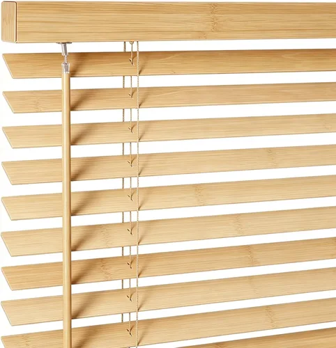 Vista 29 de Persianas de madera real de 2 pulgadas para ventanas de interior, persianas venecianas opacas de madera maciza, tamaño personalizado, color cereza