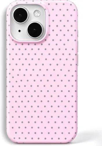 Vista 8 de J.west Funda para iPhone 13 de 6.1 pulgadas, linda funda de teléfono con lunares, TPU suave, delgada, a prueba de golpes, para mujeres y niñas, azul