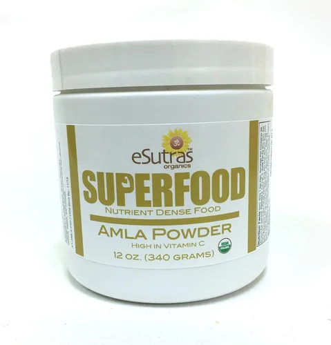 Vista 2 de Esutras Organics Amla en polvo, 12 onzas