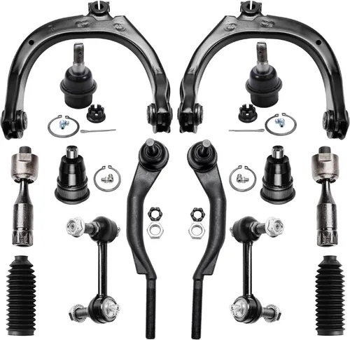 Vista 147 de Detroit Axle - Kit de suspensión frontal de 15 piezas para Jeep Grand Cherokee 99-04 1999 2000 2001 2002 2003 2004, brazos de control superior e