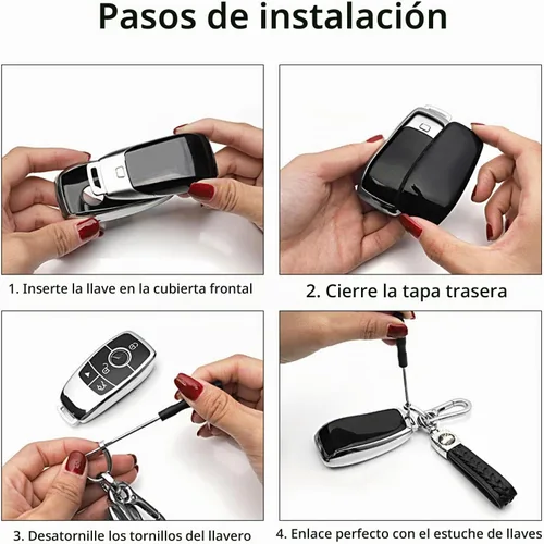 Vista 7 de Creativity Adecuado para funda de llaves Mercedes Benz. La caja de llaves de TPU suave avanzada es compatible con CLS CLA GLA AMG A C E S G GLC GLE