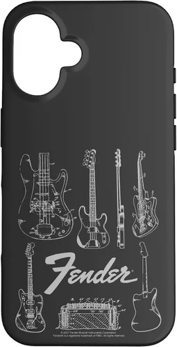 Vista 32 de Fender Carcasa de Guitars Line Art para iPhone 17
