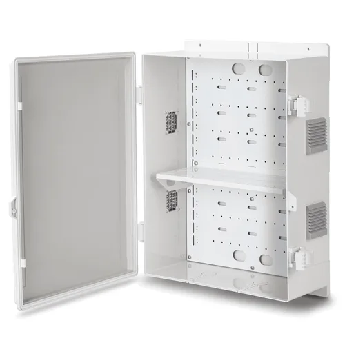 Vista 19 de Namunanee - Caja de conexiones eléctricas para exterior, recinto resistente al agua de ABS con panel de montaje interno y tapa con bisagras, 9.2" H