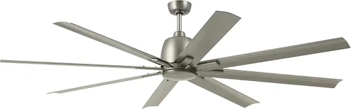 Vista 8 de Kichler Breda 310265NI - Ventilador de techo grande para exteriores de 65 en 8 aspas con control remoto, cuerpo de acero moderno, cuchillas