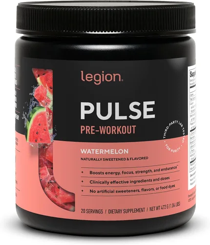 Vista 23 de LEGION Pulse Pre Workout - Bebida preentrenamiento de óxido nítrico totalmente natural para aumentar la energía, sin creatina, endulzada