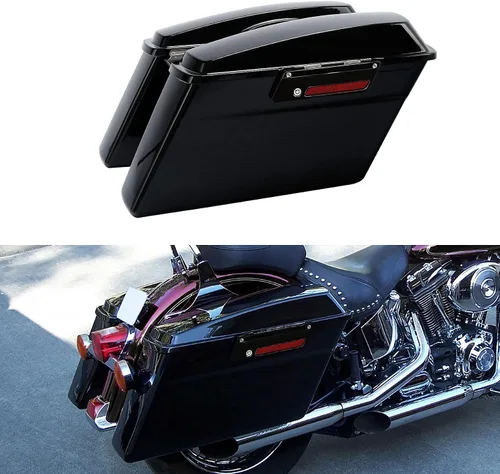 Vista 3 de Alforjas rígidas TCMT con maletero y llaves de cierre para Harley Touring Road King Road Street Glide Ultra Classic FLHT FLHR FLHX 1994-2013