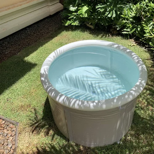 Vista 8 de Bañera Portátil (Pequeña) por Homefilos, Baño de Hielo e Inmersión Fría para Atletas, Tina de Remojo Japonesa Inflable Tamaño Adulto para Cabina
